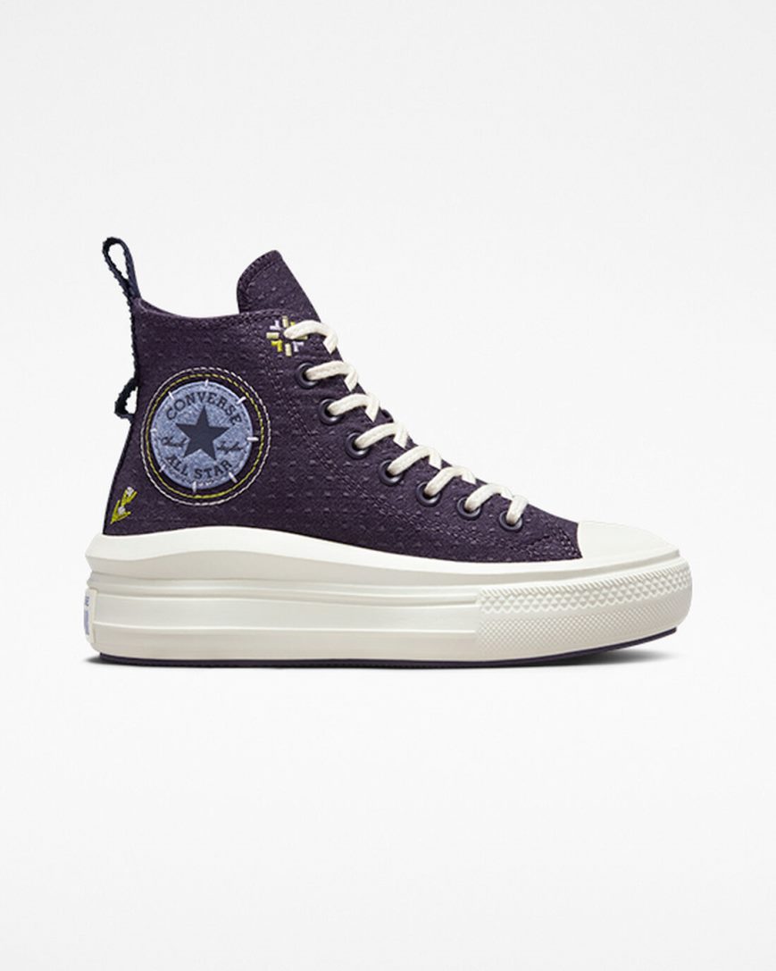 Topanky Na Platforme Converse Chuck Taylor All Star Move Autumn Embroidery Vysoke Damske Nachový | SK QYKHO5